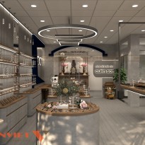 Thiết kế tiệm mắt kính Quân Sơn mang cá tính thương hiệu